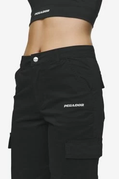Lia Wide Cargo Pants Black -Pegador® PGDR Next Wave E COMMERCE WMNS DAY 2 PART 246570