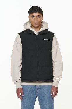 Bardon Cord Puffer Vest Black -Pegador® PGDR OUTERWEAR MENS6017