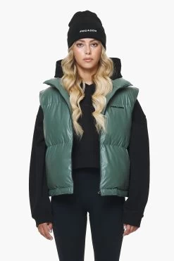 Angel Puffer Vest Garden Green