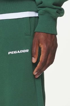 Logo Heavy Sweat Jogger Vintage Washed British Green -Pegador® dPGDR BUILD TO LAST PANTS MENS0130
