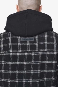 Flato Heavy Flannel Shirt Black Cream -Pegador® detail PGDR BLACKFRIDAY 2023 MENS19103