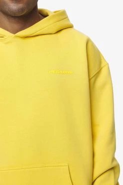 Logo Oversized Hoodie Vintage Washed Solar Yellow Gum -Pegador® detail PGDR BLACKFRIDAY 2023 MENS20054