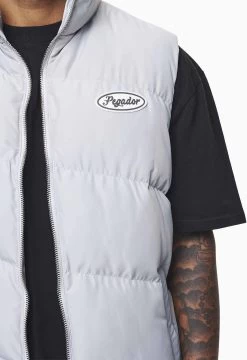 Yale Puffer Vest Dusk Grey -Pegador® detail PGDR BLACKFRIDAY 2023 MENS20153