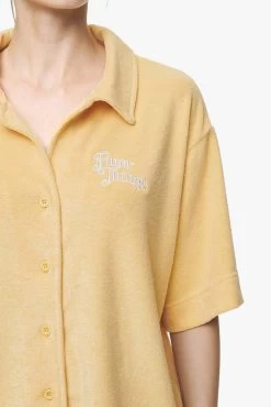 Cecina Frottee Overshirt Golden Sun -Pegador® detail PGDR BLACKFRIDAY 2023 WMNS18949