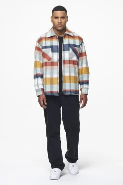 Bale Heavy Flannel Zip Shirt Navy Blue Mint -Pegador® hover PGDR BLACKFRIDAY 2023 MENS19205